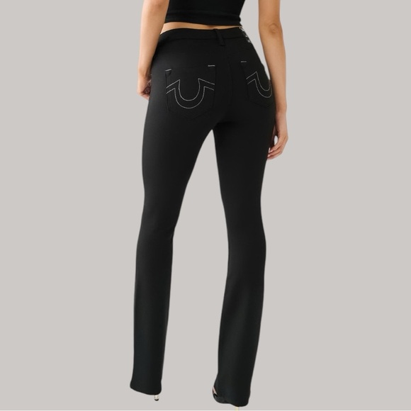 TRUE RELIGION BECCA PONTE MID RISE CURVY BOOTCUT PANTS | Color: Black | NEW/NWOT - Picture 1 of 13